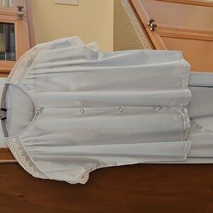 Vintage Vanity Fair Blue Satin Pajama Set